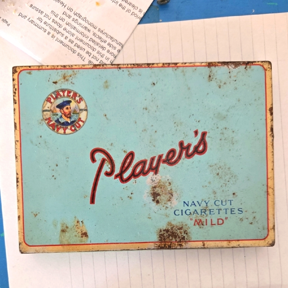Navy Cut Cigarette Tin - Light Blue